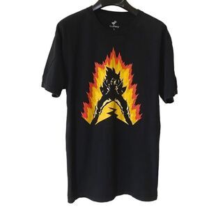 Tee Fury Men’s Unisex Black Dragon Ball Z Goku Power Up Graphic Shirt Sz L